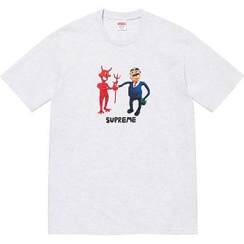 Beige Supreme Business Tee T Shirts | MY212KI