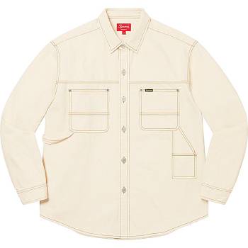 Beige Supreme Denim Painter Shirts | MY389DN