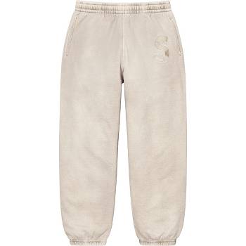 Beige Supreme Overdyed S Logo Sweatpant Pants | MY402MA