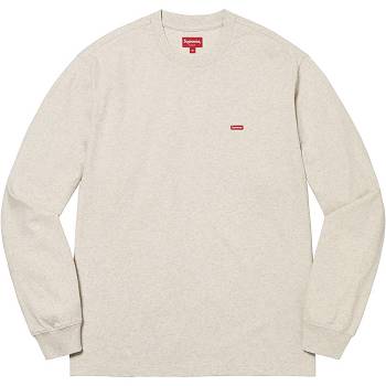 Beige Supreme Small Box L/S Tee Sweaters | MY343LH
