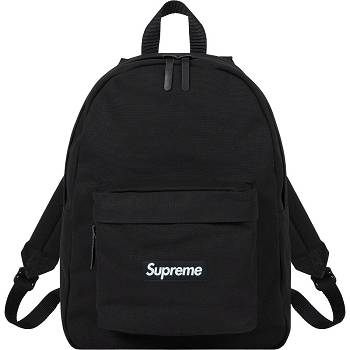 Black Supreme Canvas Backpack Bags | MY166BC