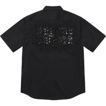Black Supreme Croc Patch S/S Work Shirts | MY387AP