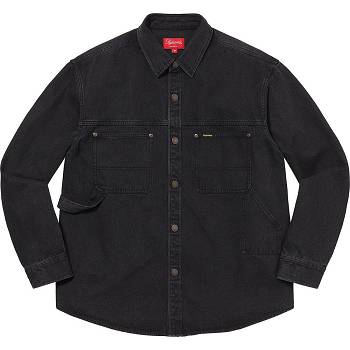 Black Supreme Denim Painter Shirts | MY390FM