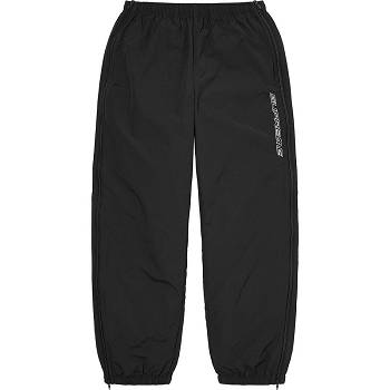 Black Supreme Full Zip Baggy Warm Up Pant Pants | MY432RW