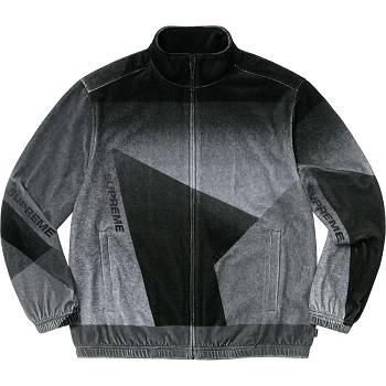 Black Supreme Geo Velour Track Jackets | MY450CE