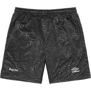 Black Supreme Jacquard Animal Print Soccer Shorts | MY361AP
