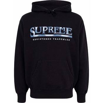 Black Supreme Logo Embroide Hoodie | MY473LH