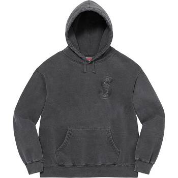 Black Supreme Overdyed S Logo Hooded Sweatshirts | MY278YU
