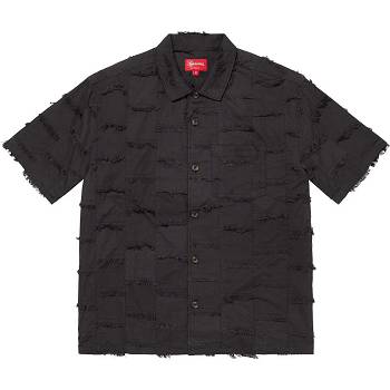 Black Supreme Patchwork S/S Shirts | MY376MA