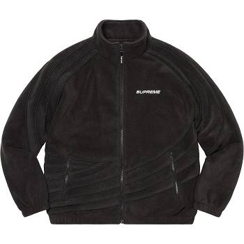 Black Supreme Racing Fleece Jackets | MY444HK