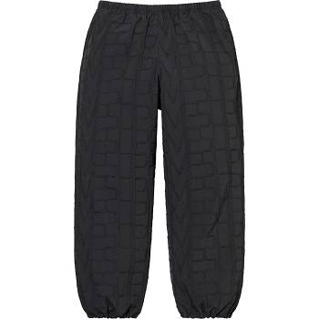 Black Supreme Repeat Stitch Track Pant Pants | MY400BC