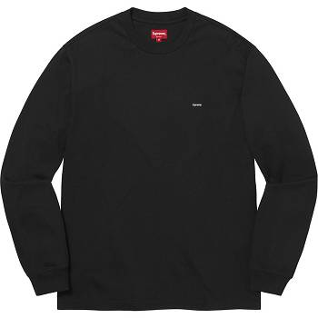 Black Supreme Small Box L/S Tee Sweaters | MY342KI