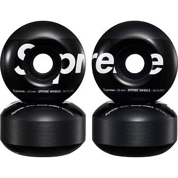 Black Supreme Spitfire® Shop Wheels (Set of 4) Skateboard Accessories | MY175UT