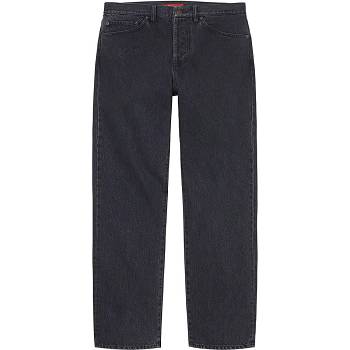 Black Supreme Stone Washed Black Slim Jean Pants | MY434YU