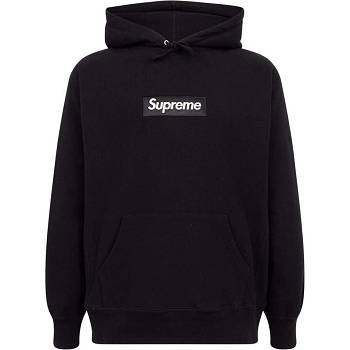 Black Supreme White Logo Hoodie | MY461UT