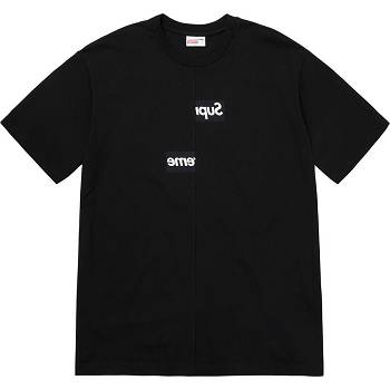 Black Supreme x CDG Split Box Logo T Shirts | MY194MA