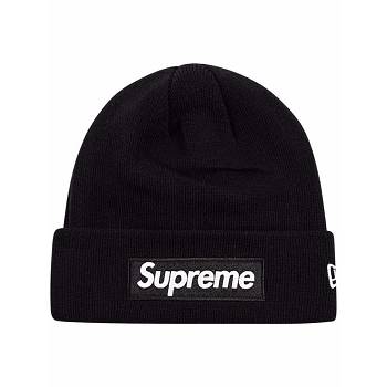Black Supreme x New Era Box Logo Beanie Hats | MY106HK
