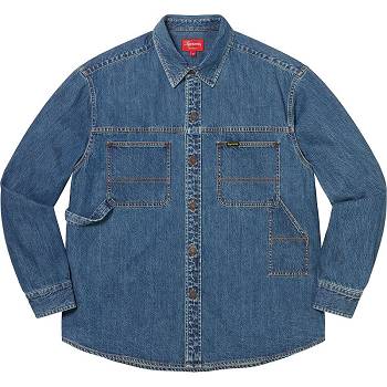 Blue Supreme Denim Painter Shirts | MY391GL