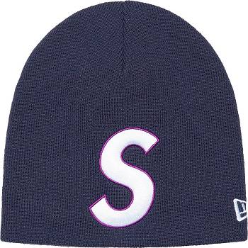 Blue Supreme New Era® S Logo Beanie Hats | MY149UT
