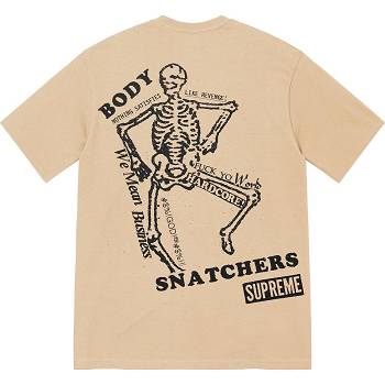 Brown Supreme Body Snatchers Tee T Shirts | MY242CE