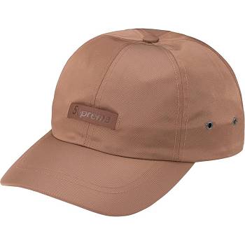 Brown Supreme Leather Patch 6-Panel Hats | MY122YU