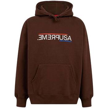 Brown Supreme USA Hoodie | MY462IS
