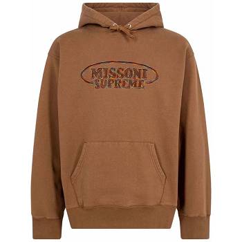 Brown Supreme x Missoni Logo Hoodie | MY456WY