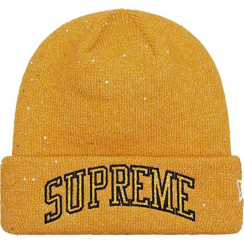 Gold Supreme New Era® Metallic Arc Beanie Hats | MY147TV