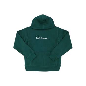 Green Supreme Classic Script Hooded Sweatshirts | MY268CE
