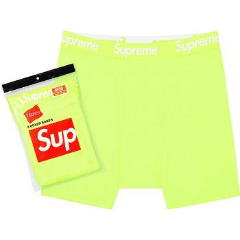 Green Supreme Hanes® Boxer Briefs (2 Pack) Underwear | MY100PQ