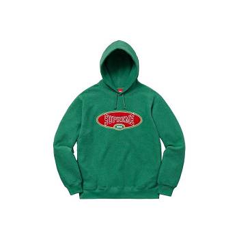 Green Supreme Reverse Fleece Hooded Sweatshirts | MY260FM