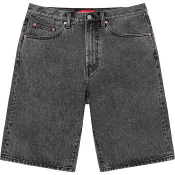 Grey Supreme Baggy Denim Shorts | MY356YU