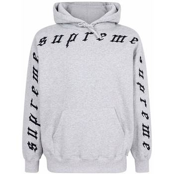Grey Supreme Logo Hoodie | MY474ZG