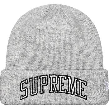 Grey Supreme New Era® Metallic Arc Beanie Hats | MY148YU