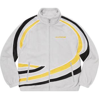 Grey Supreme Racing Fleece Jackets | MY445JJ