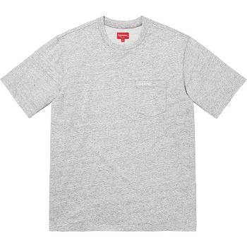 Grey Supreme S/S Pocket Tee Sweaters | MY319XF