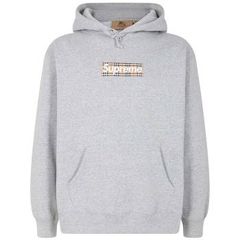 Grey Supreme X Burberry Hoodie | MY458RW