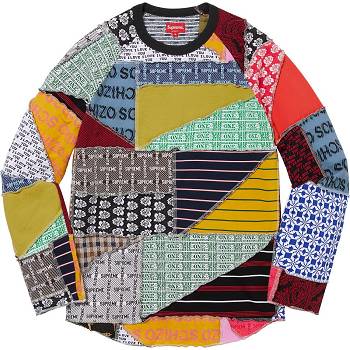 Multicolor Supreme Patchwork Jacquard L/S Top Sweaters | MY324MA