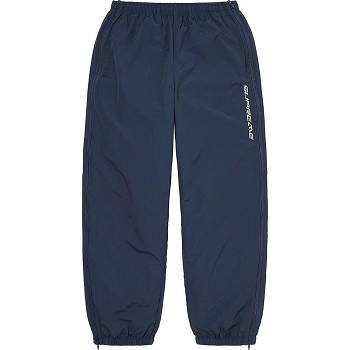 Navy Supreme Full Zip Baggy Warm Up Pant Pants | MY430WY