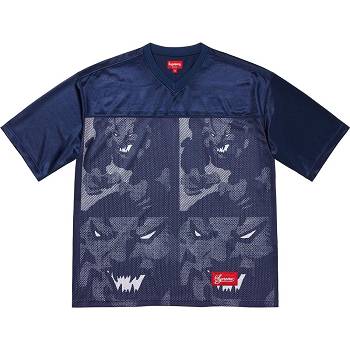 Navy Supreme Ronin Football Jersey Sweaters | MY307OR