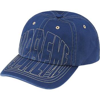 Navy Supreme Visor Stitch 6-Panel Hats | MY126PQ