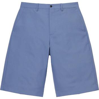 Navy Supreme Wool Trouser Shorts | MY352WY