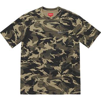 Olive / Camo Supreme S/S Pocket Tee Sweaters | MY323NB