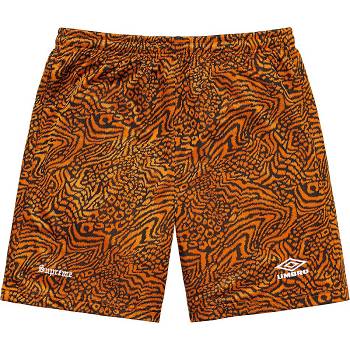 Orange Supreme Jacquard Animal Print Soccer Shorts | MY359OR