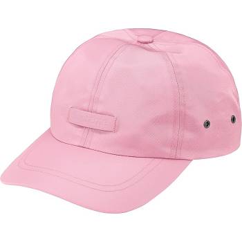 Pink Supreme Leather Patch 6-Panel Hats | MY123UT