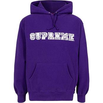 Purple Supreme Lace Detail Logo Hoodie | MY476CE