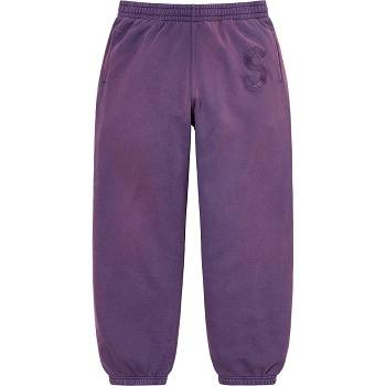 Purple Supreme Overdyed S Logo Sweatpant Pants | MY401NB