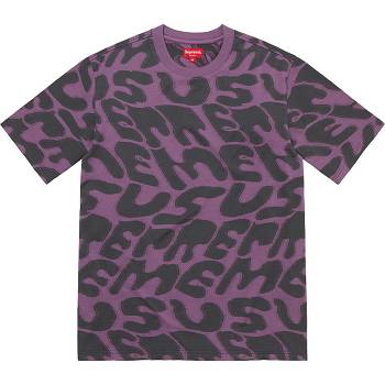 Purple Supreme Stacked Intarsia S/S Top Sweaters | MY309AP