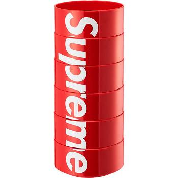 Red Supreme Heller Bowls (Set of 6) Accessories | MY179AP