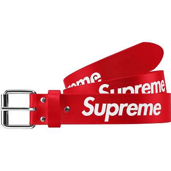 Red Supreme Repeat Leather Belt Belts | MY163XF
